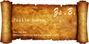 Zsilla Barna névjegykártya